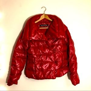 Andrew Marc New York red puffer down jacket size M